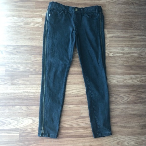 Current/Elliot The Side Zip Crop in Night - Picture 6 of 16